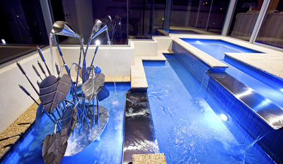 silver burke water feature
